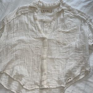 Free People Beach Button Up Top